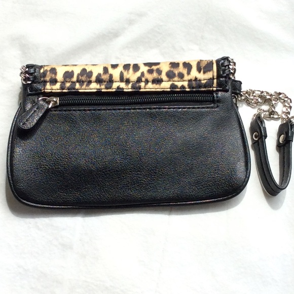 Jennifer Lopez Black Leopard Print Wristlet - Picture 6 of 8